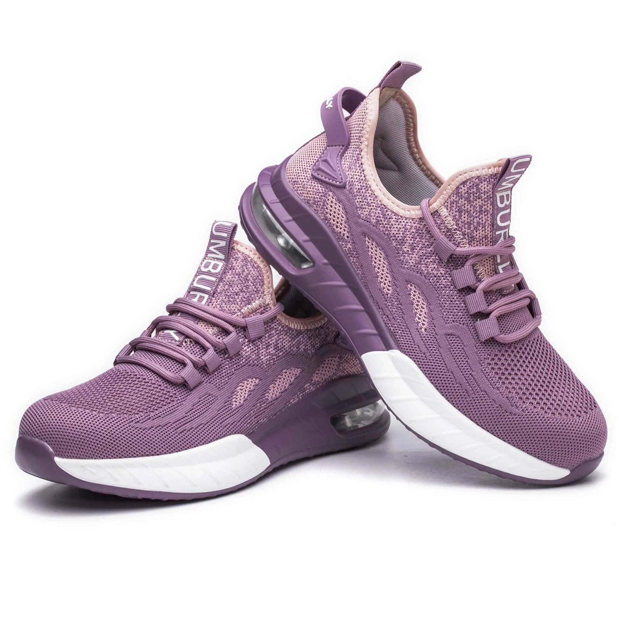 Laceless Work Boots Women's Steel Toe Sneakers - Air Cushion | B188