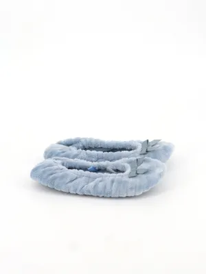 Barefoot Slides Women's Textured Slippers,Blue