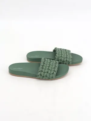Gucci Slippers Women's Textured Slippers,Green
