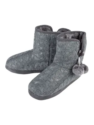 Women's Textured Slippers,Grey Trading Slippers