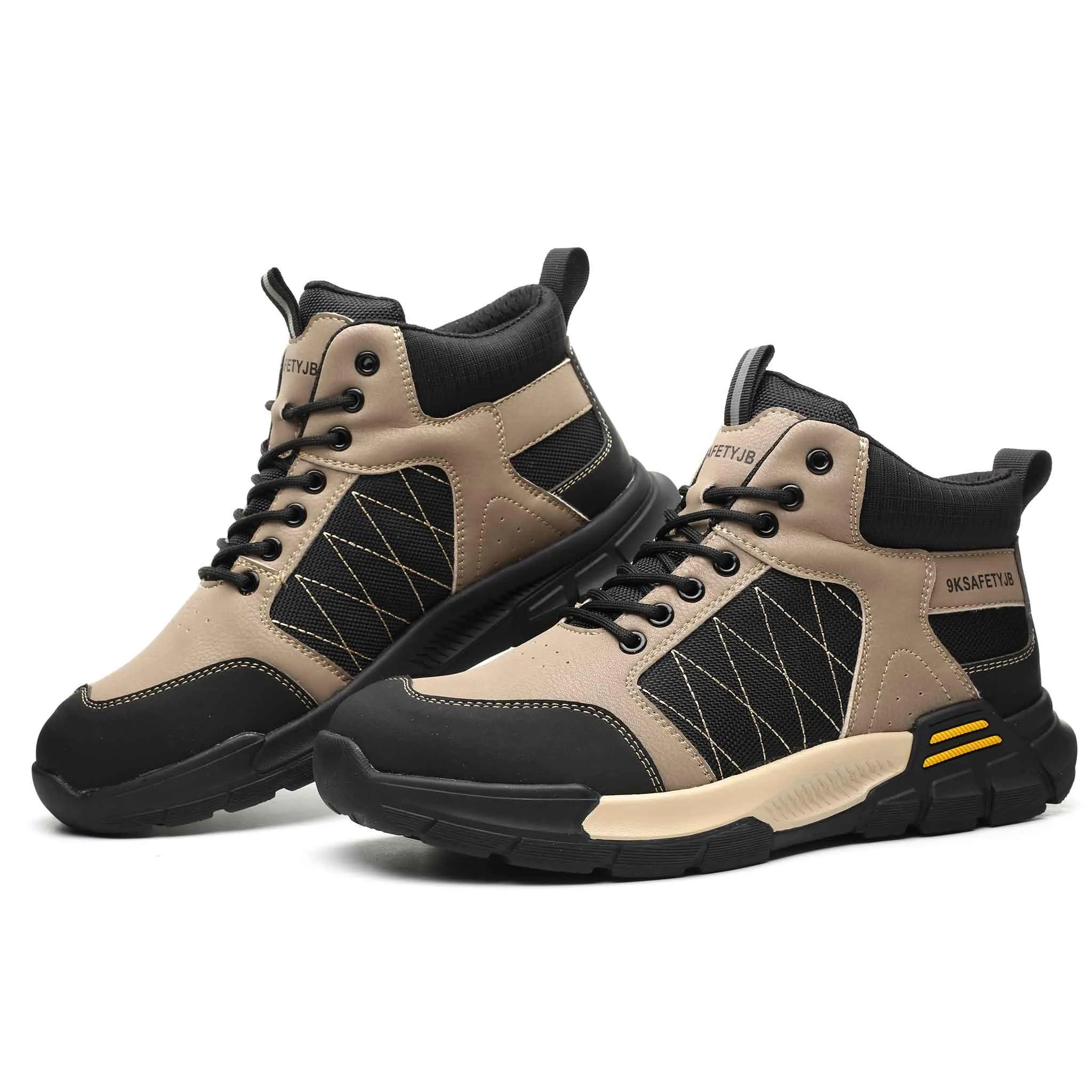 Women's Ultra-Light Steel Toe Boots - Slip Resistant | B277 Work Boots With Ventilation