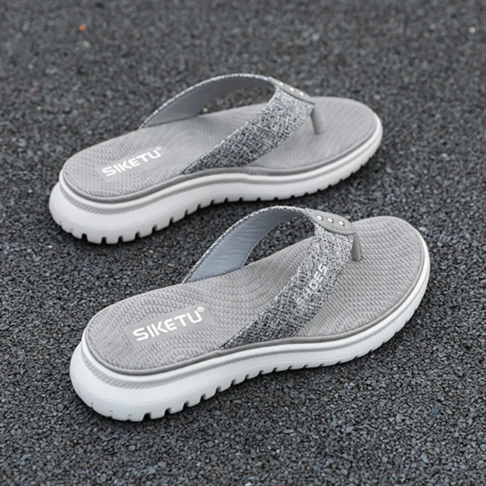 Flip Flop Vs Latch Women's Wedge Sandals Comfortable Thong Slippers Casual Summer Beach Sandals Sports for Summer Indoor Outdoor