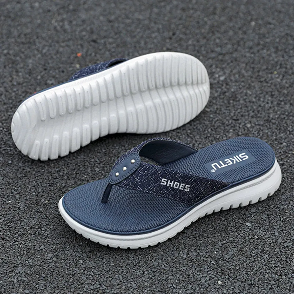 Woodstock Flip Flops Women's Wedge Sandals Comfortable Thong Slippers Casual Summer Beach Sandals Sports for Summer Indoor Outdoor