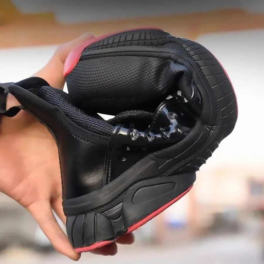 Work Boots Indestructible Safety Shoes Men Steel Toe Best Quality Leather Work Boots