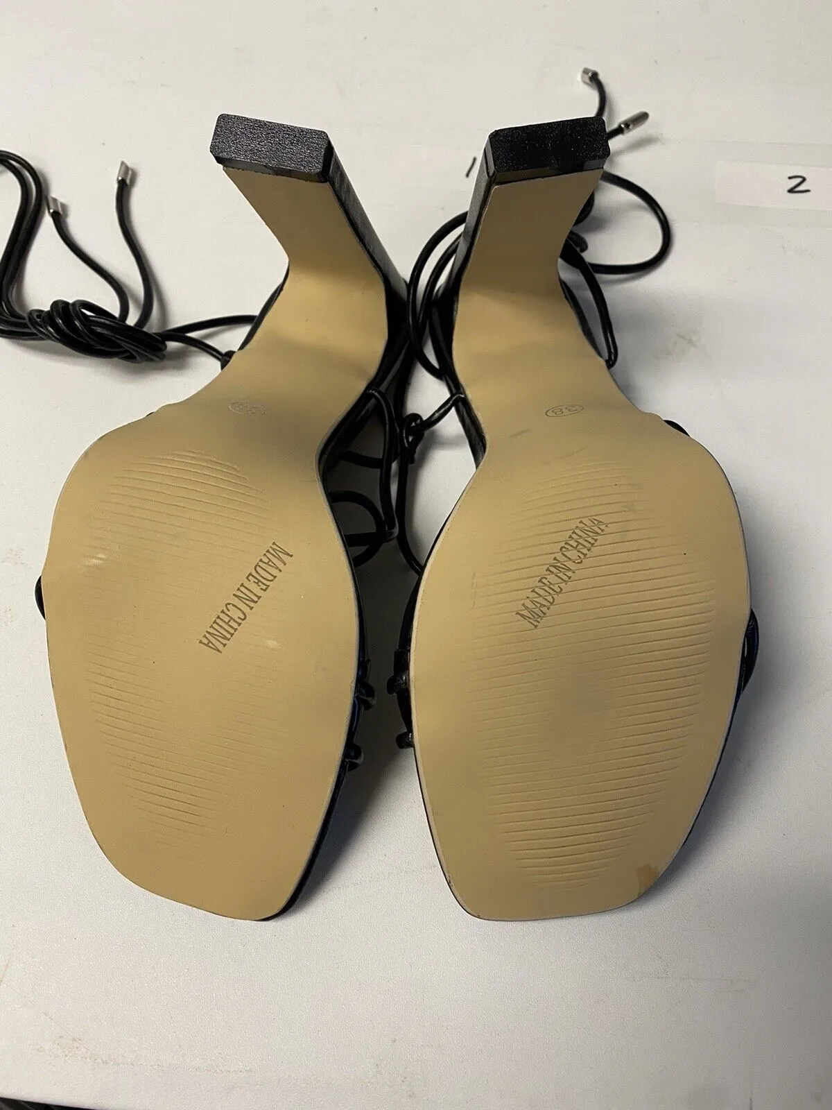 Exotic Steel Toe Work Boots Bai Beiio Black (38, 39,  40, 41) Strappy Shoes