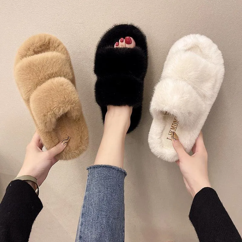 Women Wool Slippers Support Flip Flops With Arch Support
