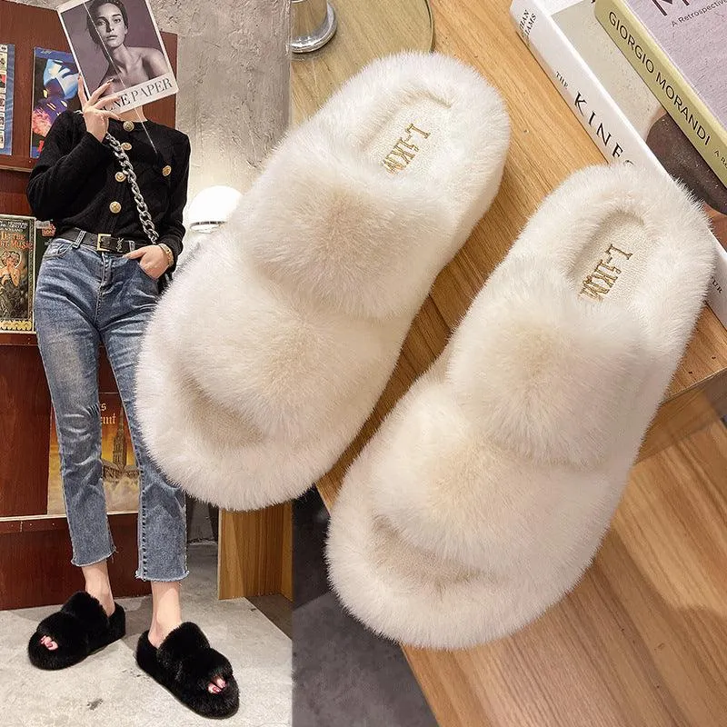 Rafter Flip Flops Women Wool Slippers