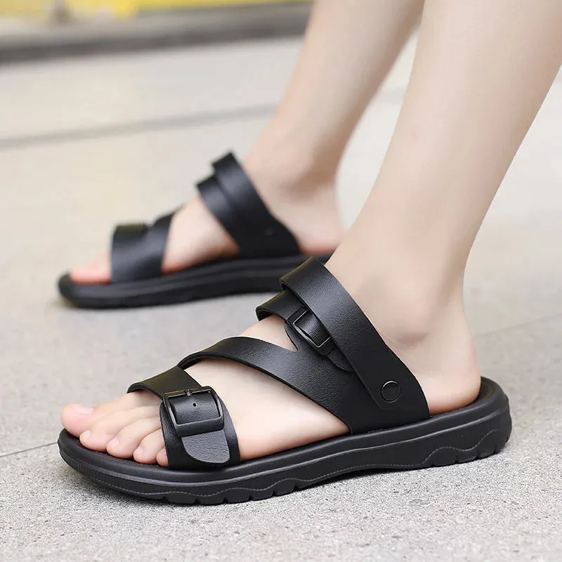 Ankle Strap Sandals Yeknu Sandals for Men outdoor Summer Comfortable Men's Sandal breathable Men Leisure Beach Shoes for Men fashion shoes