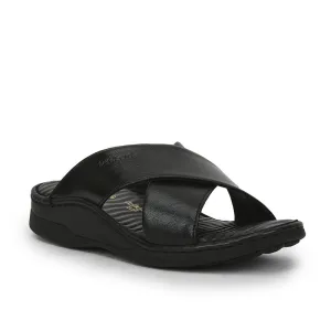 Top Drawer Slippers Healers Casual Slippers For Men (Black) 2191-700 By Liberty