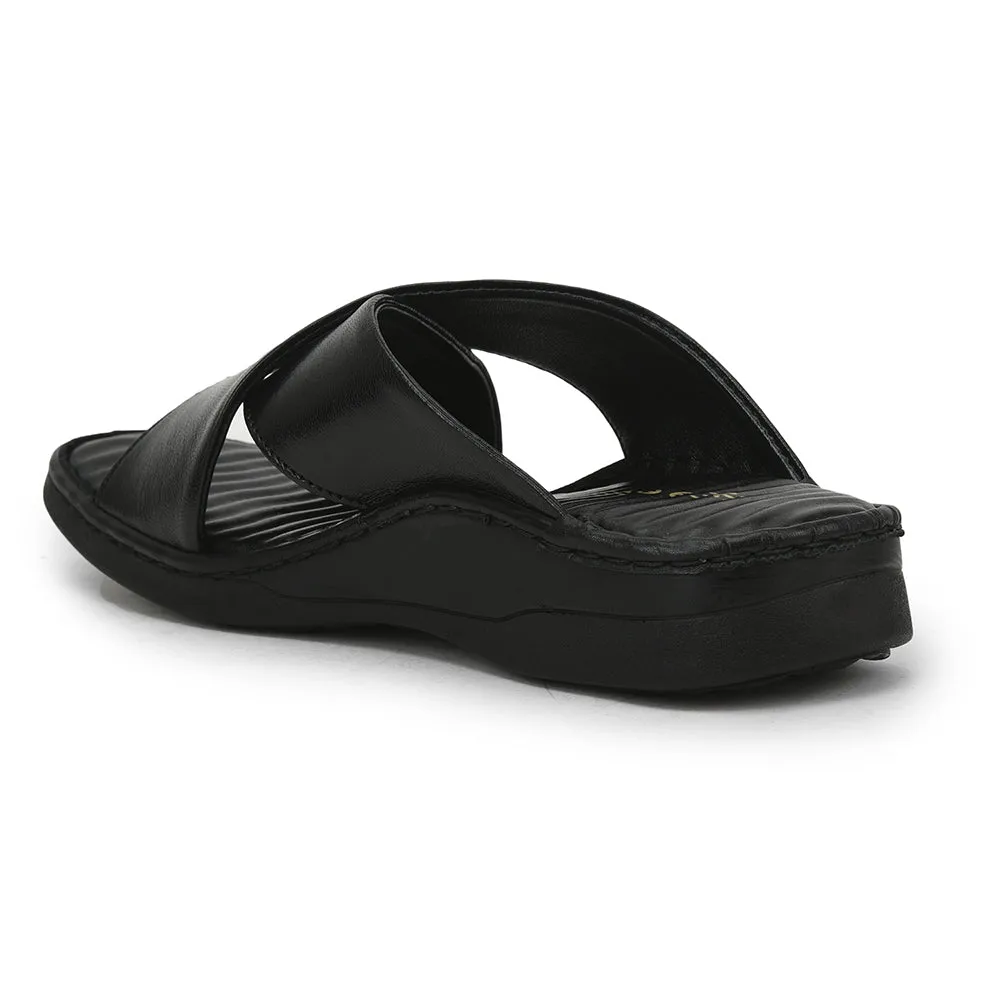 Healers Casual Slippers For Men (Black) 2191-700 By Liberty Guy Slippers