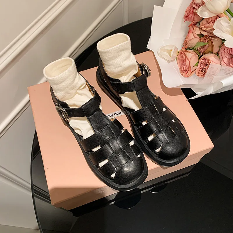 Sandals To Draw Womens Leather Fisherman Sandals Closed Toe