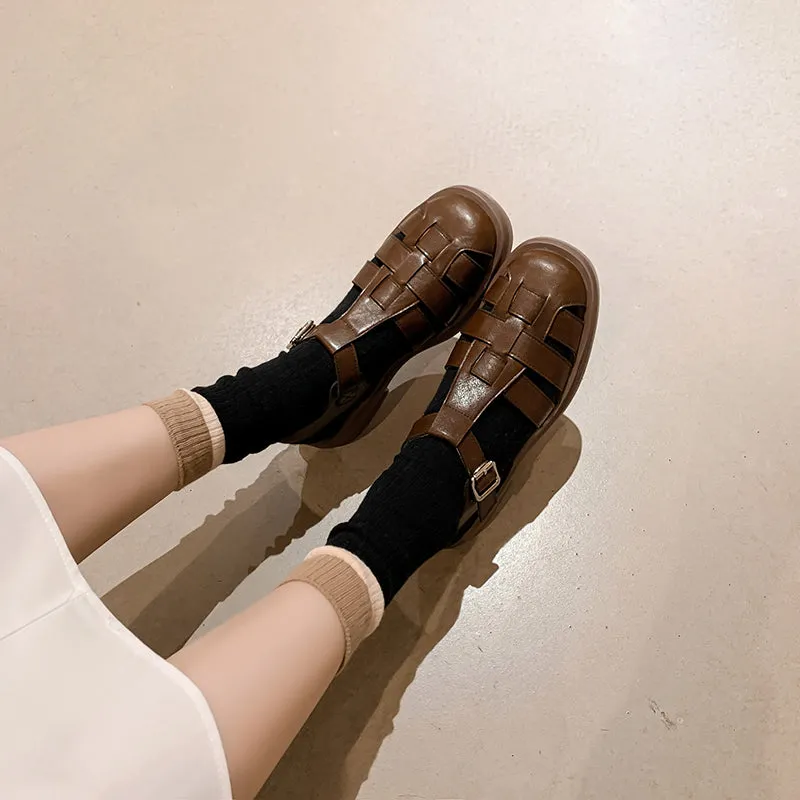 Womens Leather Fisherman Sandals Closed Toe Sandals Good For Arch Support