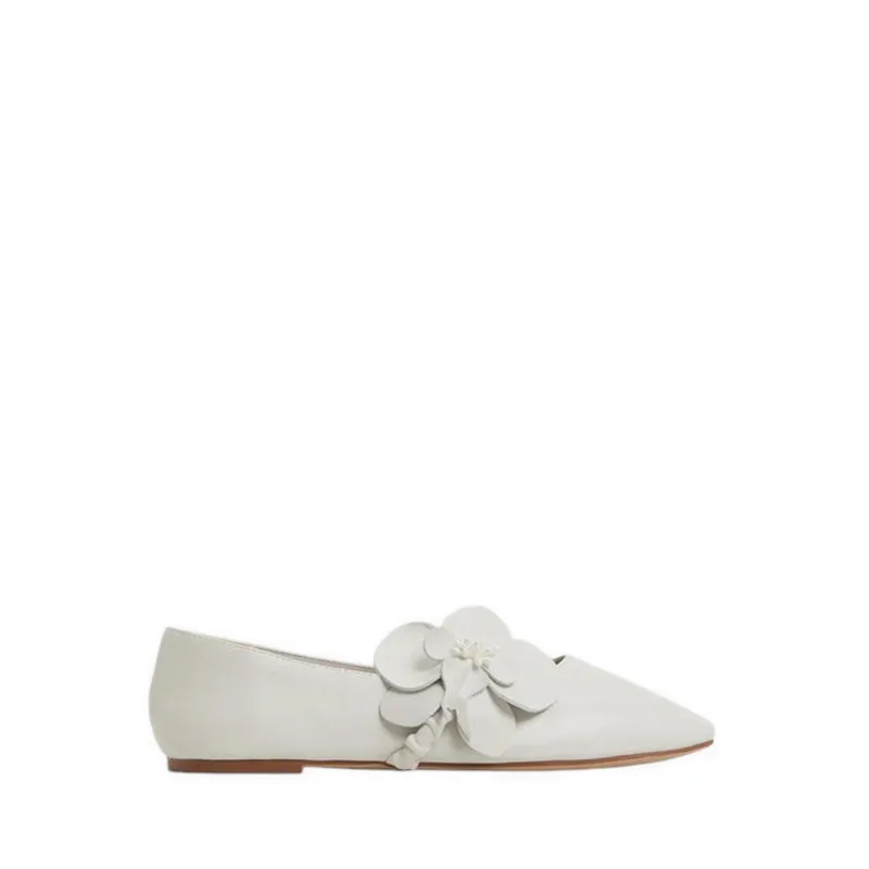 FLORALINA BALLERINAS & MARY JANES - WHITE/BONE Slip On Boat