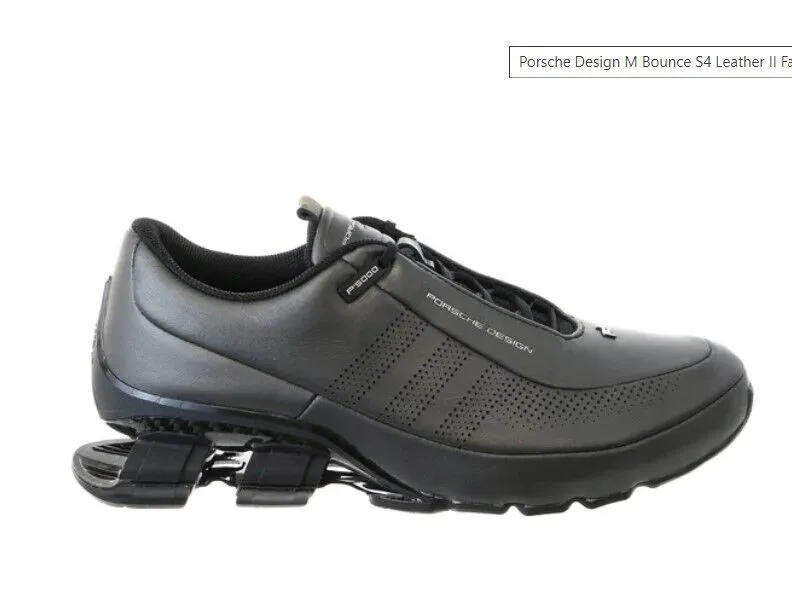 Porsche Design Adidas Men's Bounce S4 Leather Black AQ3582 Brand New Adidas Shoes Spezial