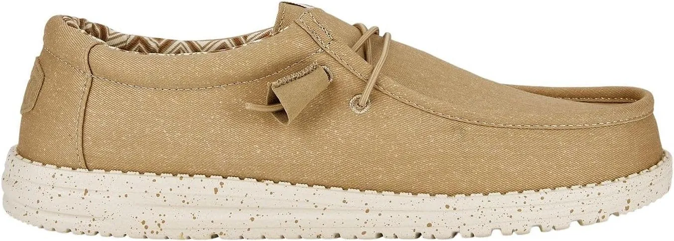 Hey Dude Wally Canvas Wide Tan 41785-265 Loafers Sizing