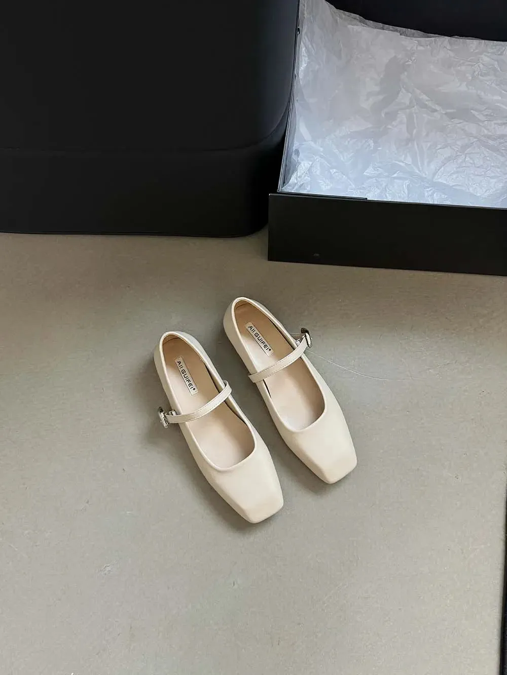 binfenxie  -  Fashion Women Flats Loafers Black Beige Brown Belt Buckle Casual Mules Size 35-39 Fashion Dress Loafers Party Pumps Shoes Woman Penny Loafers With Socks