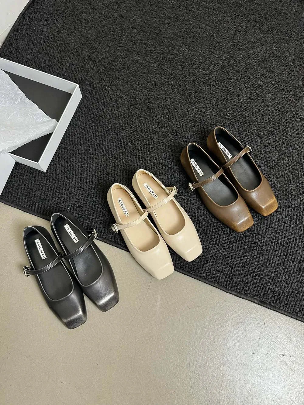 binfenxie  -  Fashion Women Flats Loafers Black Beige Brown Belt Buckle Casual Mules Size 35-39 Fashion Dress Loafers Party Pumps Shoes Woman Shell Cordovan Loafers