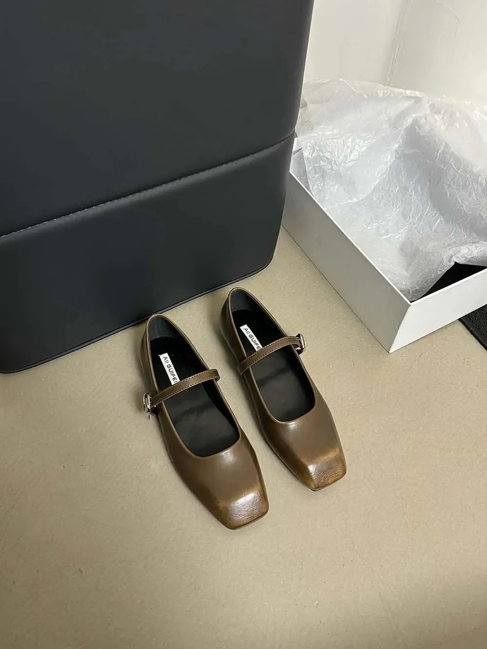 Bass Suede Loafers binfenxie  -  Fashion Women Flats Loafers Black Beige Brown Belt Buckle Casual Mules Size 35-39 Fashion Dress Loafers Party Pumps Shoes Woman