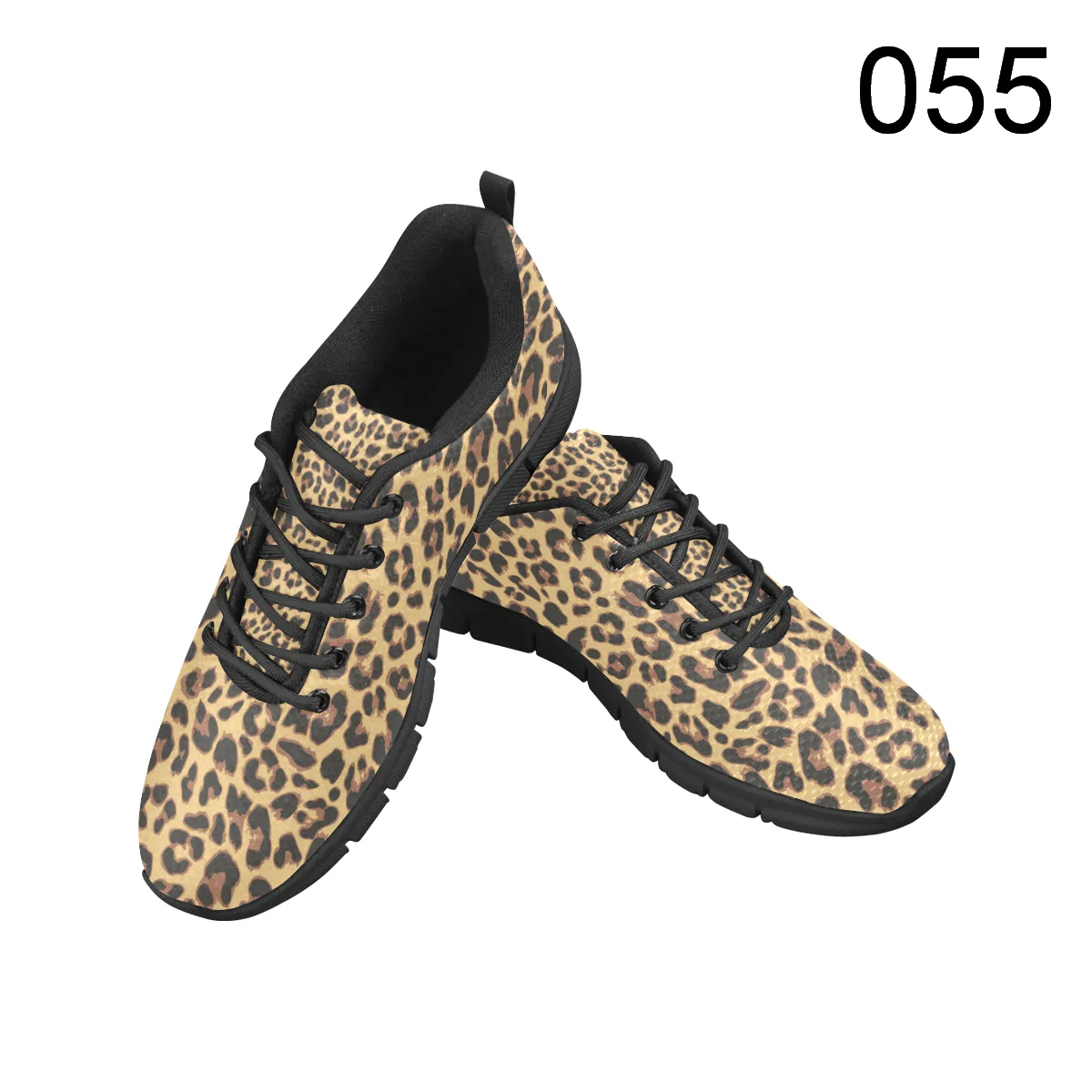 Zenzzle graphic Leopard pattern print on Women's Breathable Running shoes Casual Lightweight Athletic Sneakers Long Skirt With Sneakers