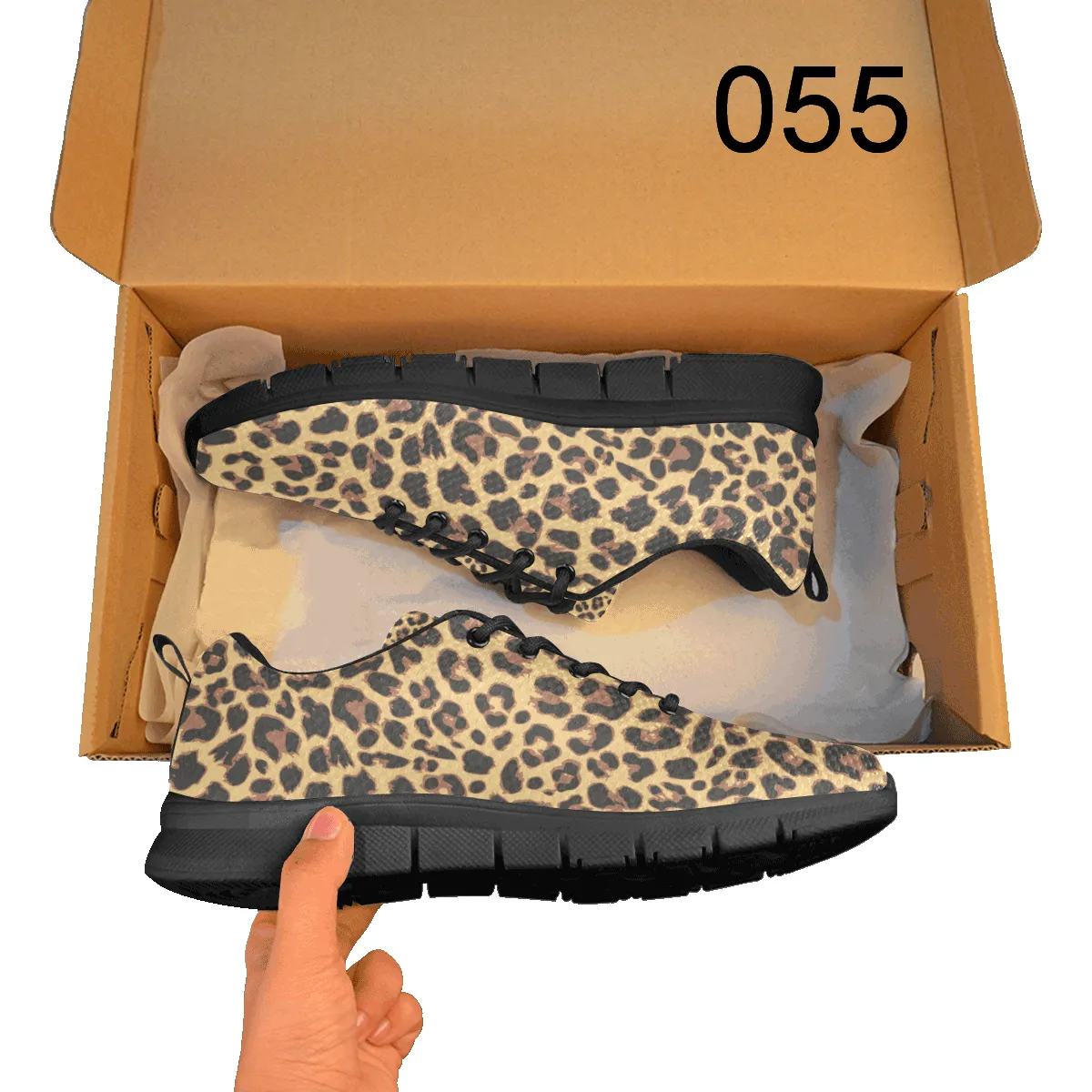 Zenzzle graphic Leopard pattern print on Women's Breathable Running shoes Casual Lightweight Athletic Sneakers Man With Sneakers